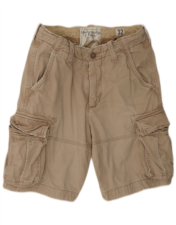 Shorts cargo masculino Abercrombie & Fitch W32 algodão bege médio