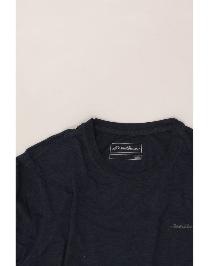 EDDIE BAUER Mens T-Shirt Top 2XL Navy Blue Cotton Vintage Eddie Bauer and Second-Hand Eddie Bauer from Messina Hembry 
