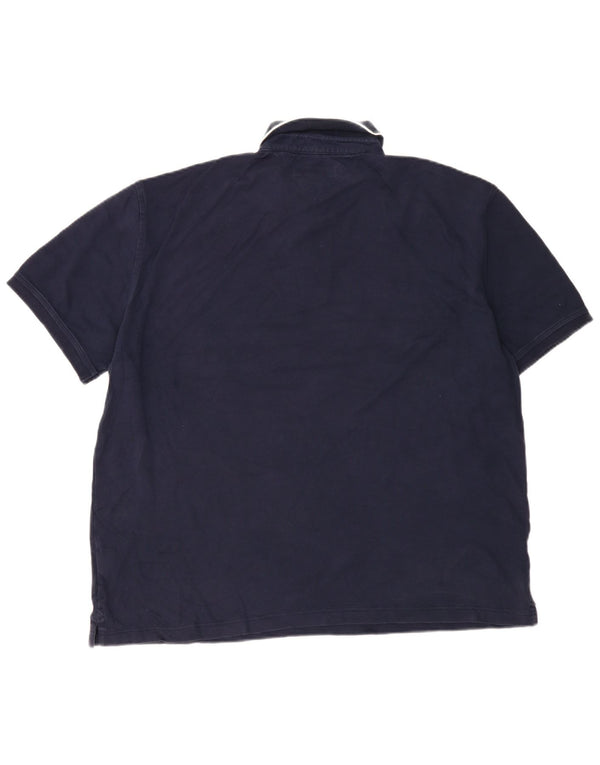 Camisa polo masculina Tommy Hilfiger XL azul marinho listrado algodão
