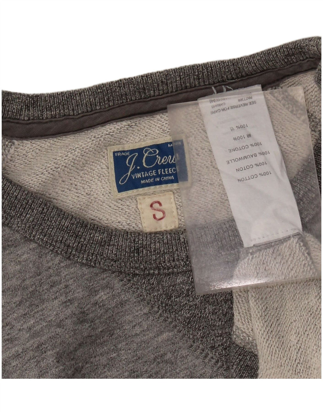 J. CREW Suéter feminino oversized UK 10 pequeno algodão cinza