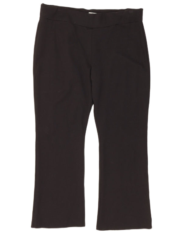 Calça feminina Marks & Spencer com corte bootcut UK 20 2XL W36 L26 preta