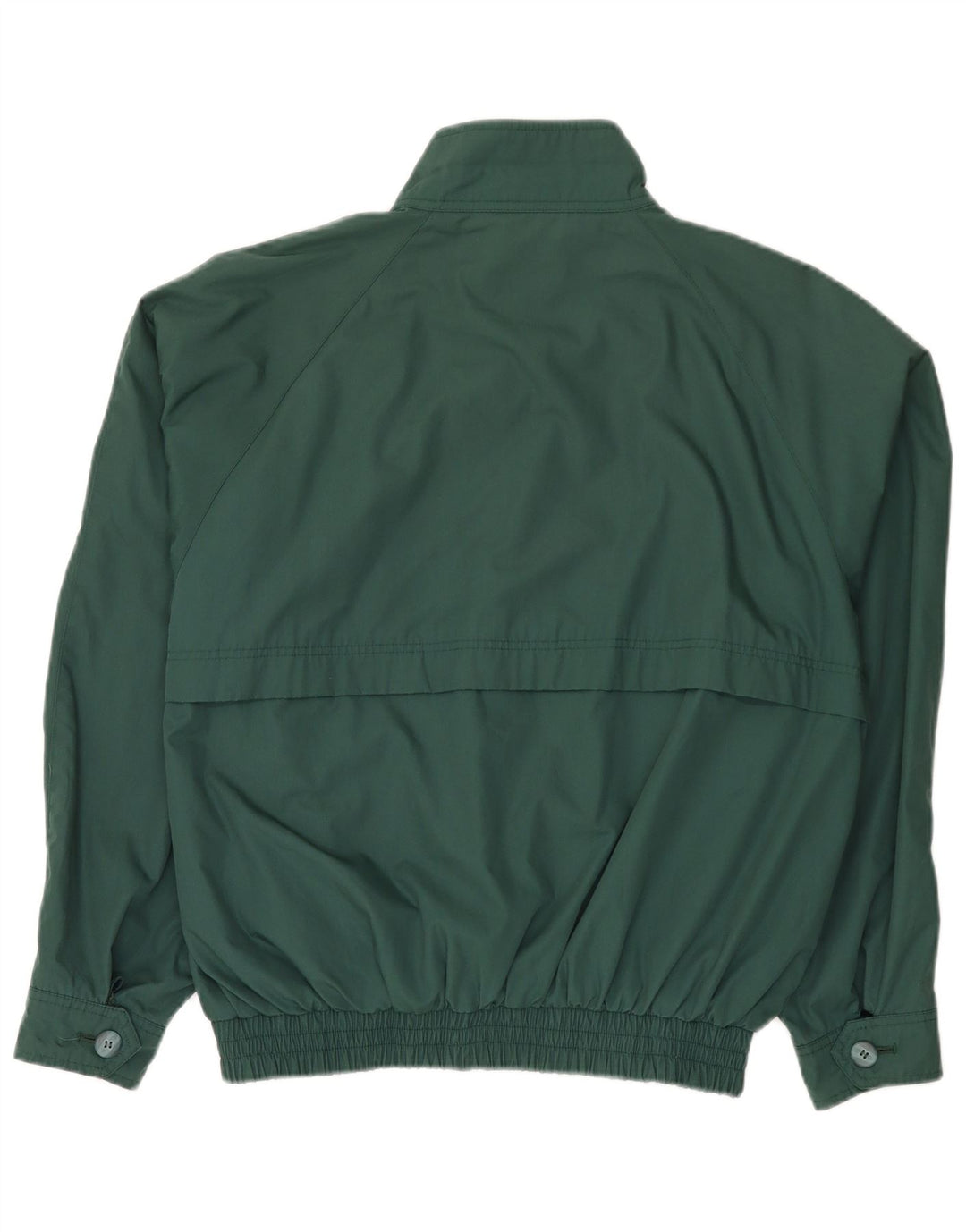 Jaqueta reversível masculina vintage UK 38 poliéster verde médio