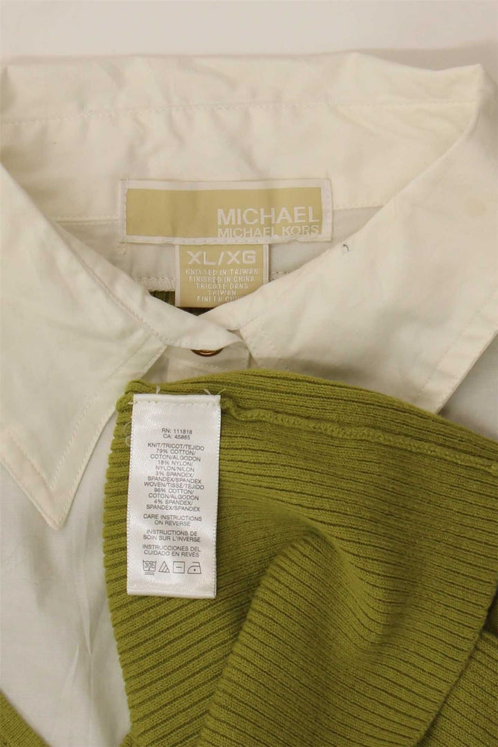 Blusa feminina MICHAEL KORS UK 18 XL algodão verde