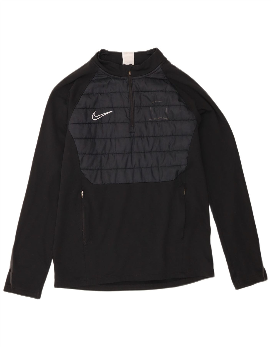 Nike Mens Therma-Fit Pullover Treino Top Médio Preto Colourblock