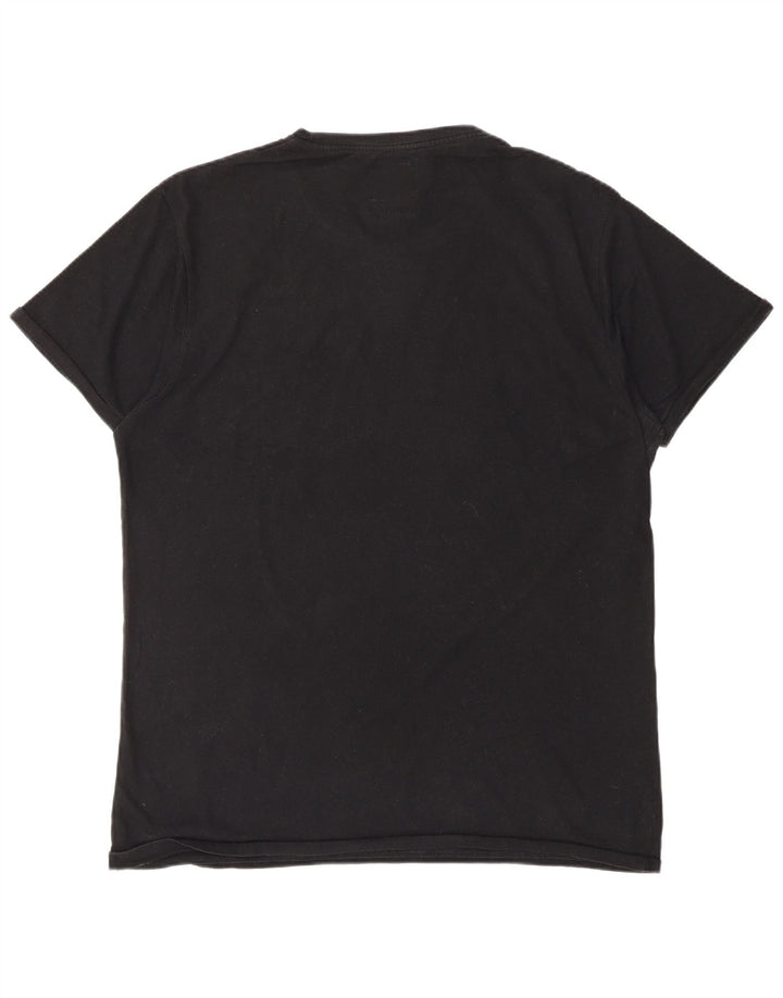 JACK & JONES Mens Graphic T-Shirt Top XL Black