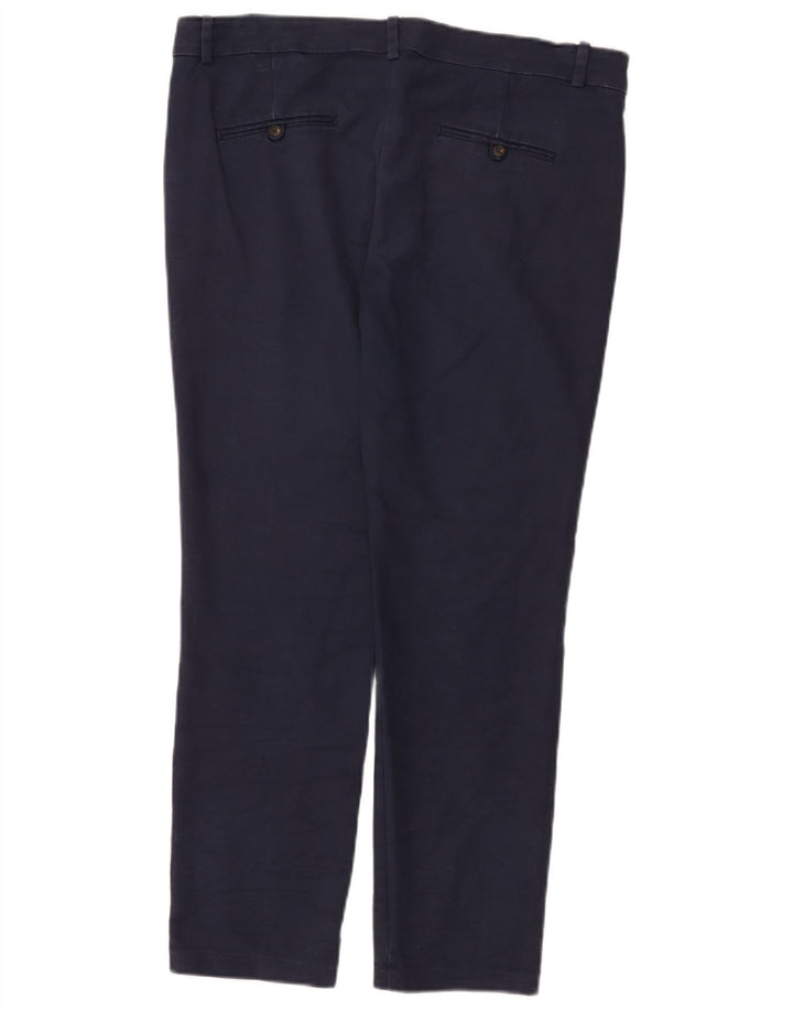 Zara Calça Chino Feminina Slim EU 40 Médio W30 L26 Azul Marinho