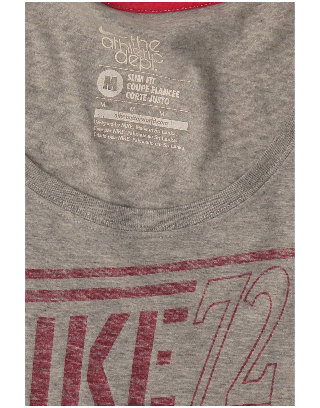 Camiseta feminina Nike Slim Fit Graphic UK 12 cinza médio manchado
