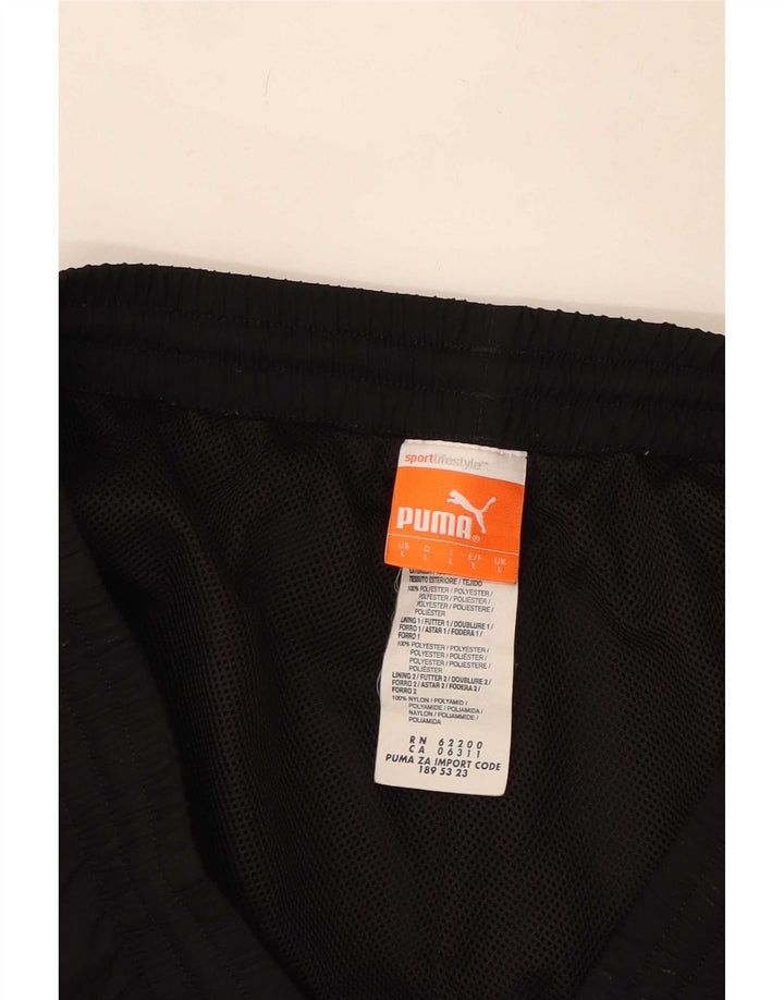 Calça de treino masculina Puma grande poliéster colorblock preto