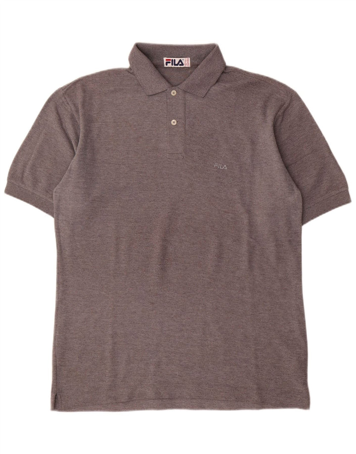 Camisa polo masculina Fila IT 48 algodão cinza médio