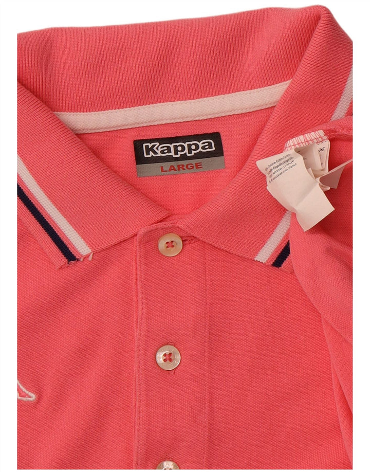 Camisa polo masculina KAPPA grande algodão rosa