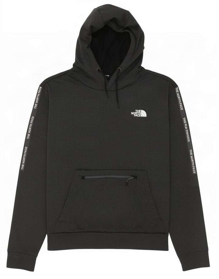 Suéter com capuz gráfico masculino The North Face grande poliéster cinza