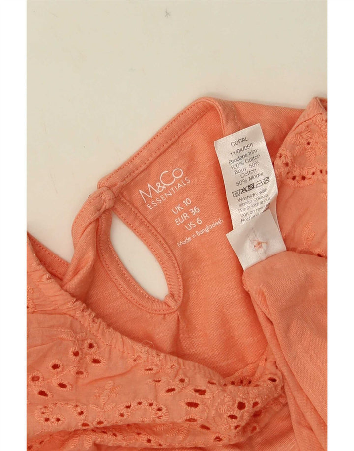 Colete feminino M&Co UK 10 pequeno algodão rosa