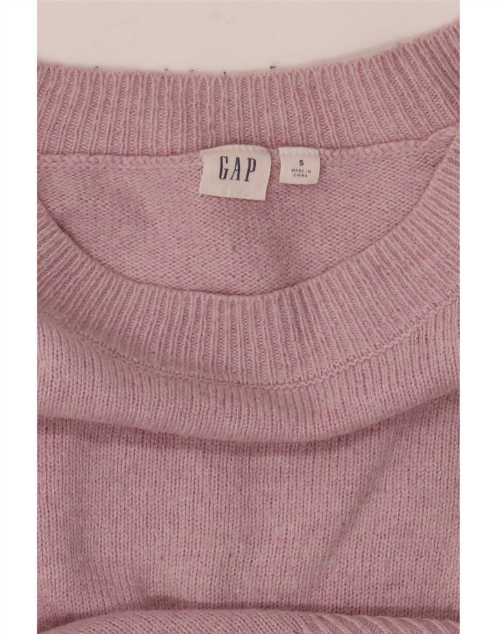 Suéter feminino Gap com gola redonda grande, Reino Unido 10 pequeno rosa
