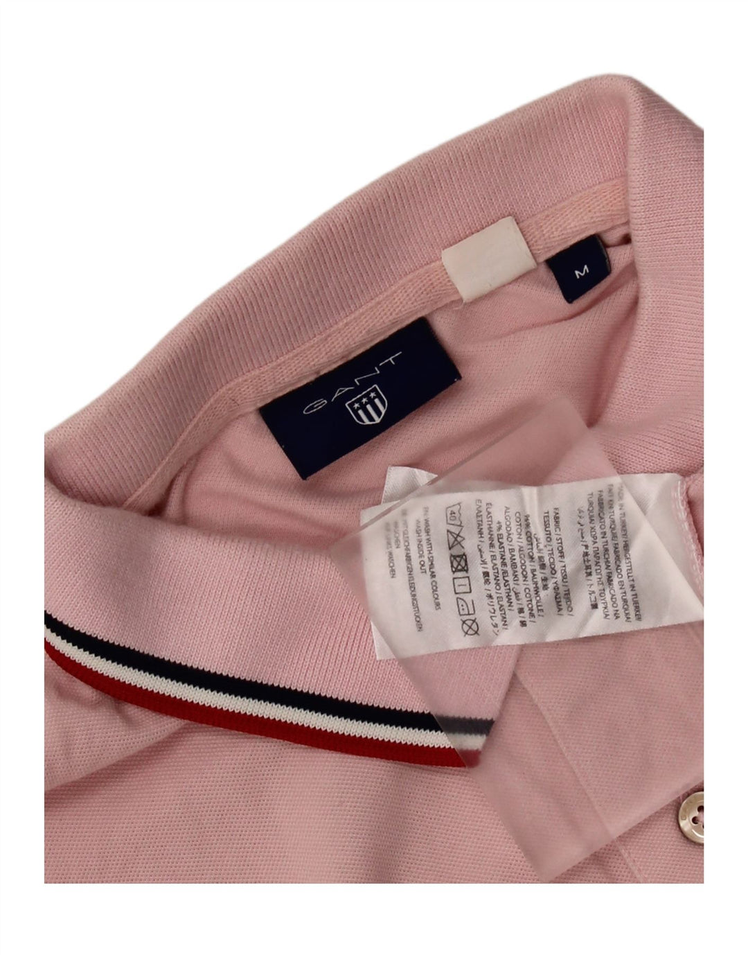 Camisa polo masculina GANT médio algodão rosa