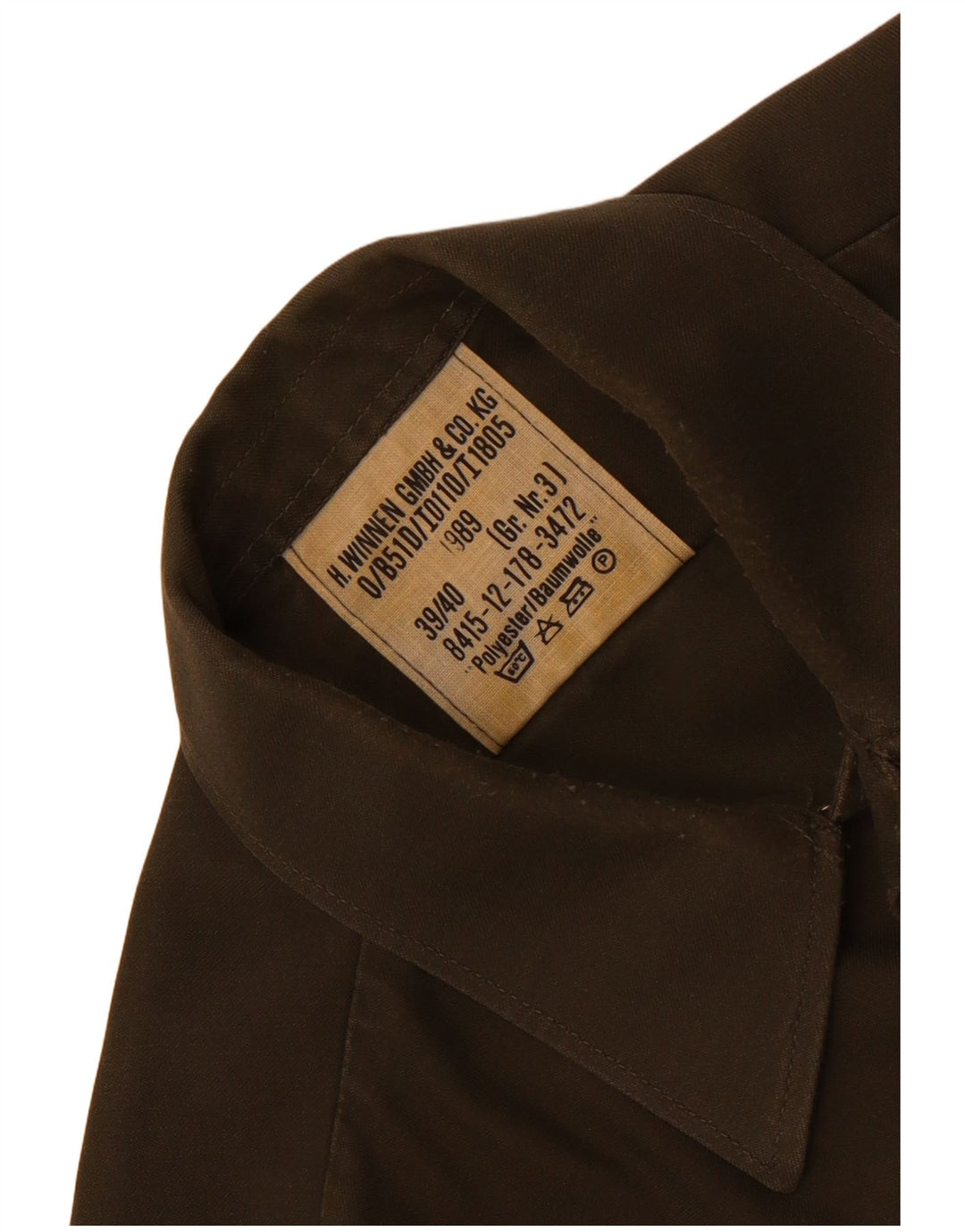Camisa masculina vintage tamanho 39/40 poliéster cáqui médio