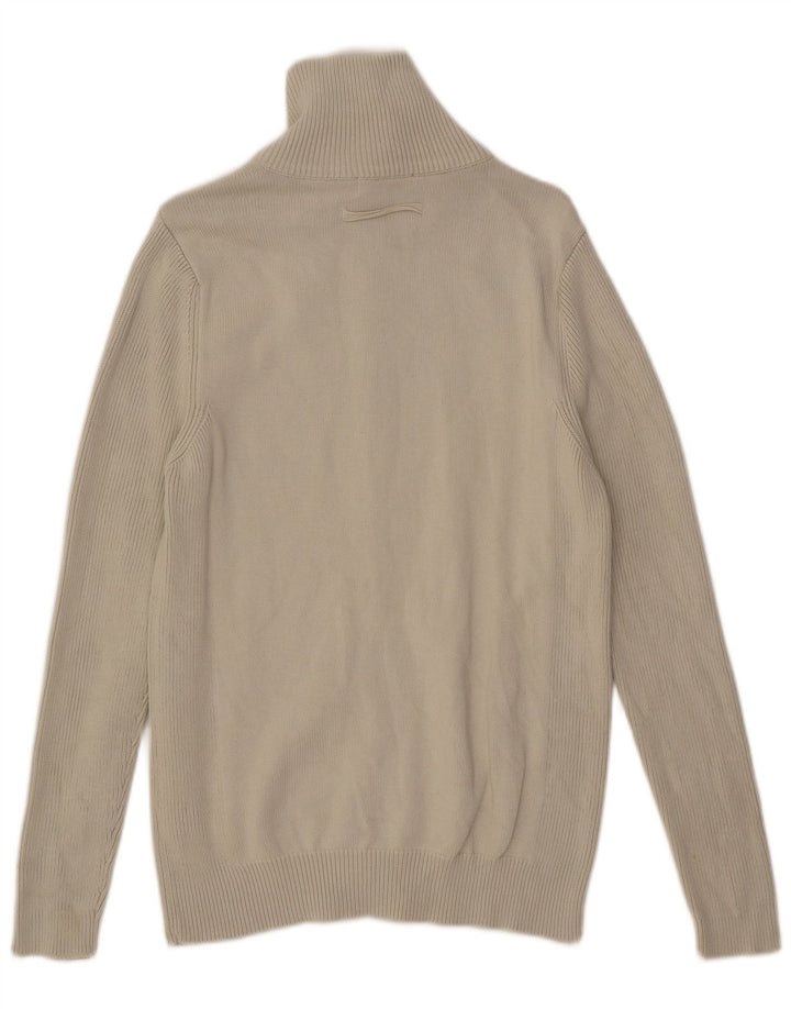 Suéter cardigã masculino Zara XL algodão branco