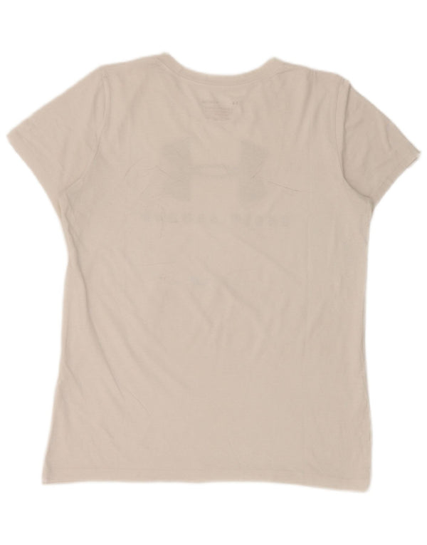 Camiseta gráfica masculina Under Armour Top médio branco