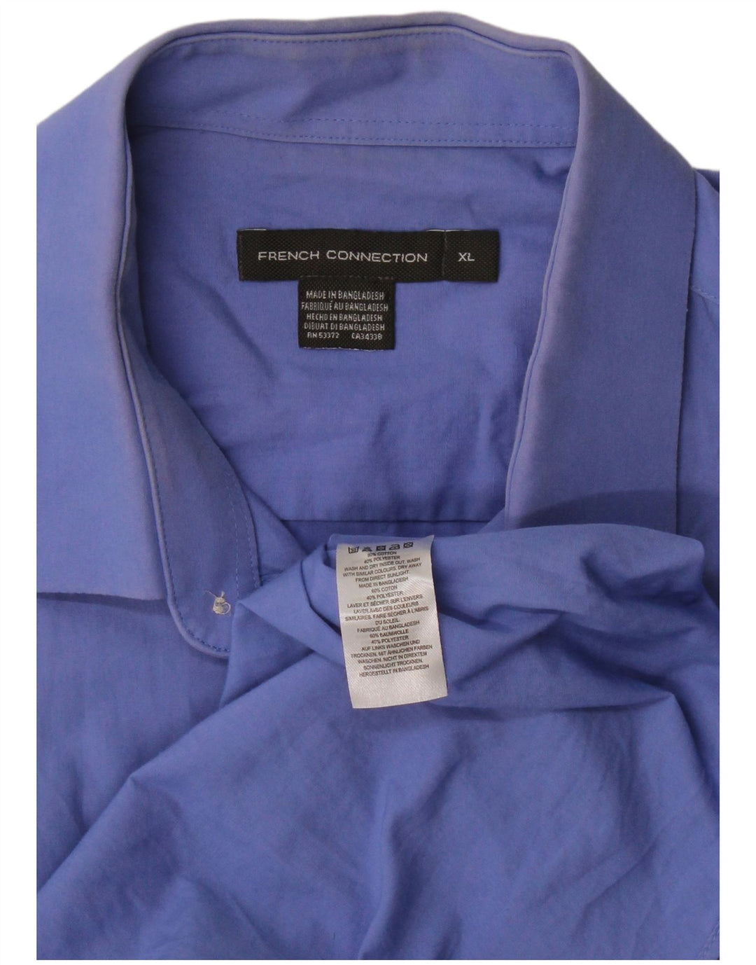 Camisa masculina French Connection XL algodão azul
