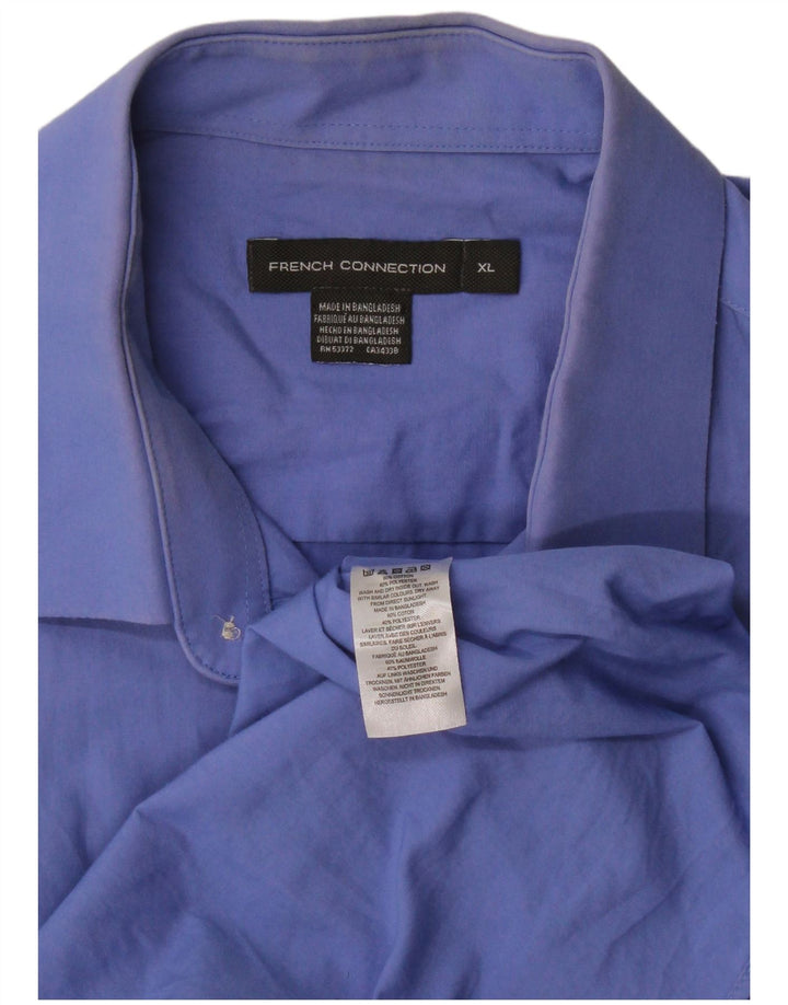 Camisa masculina French Connection XL algodão azul