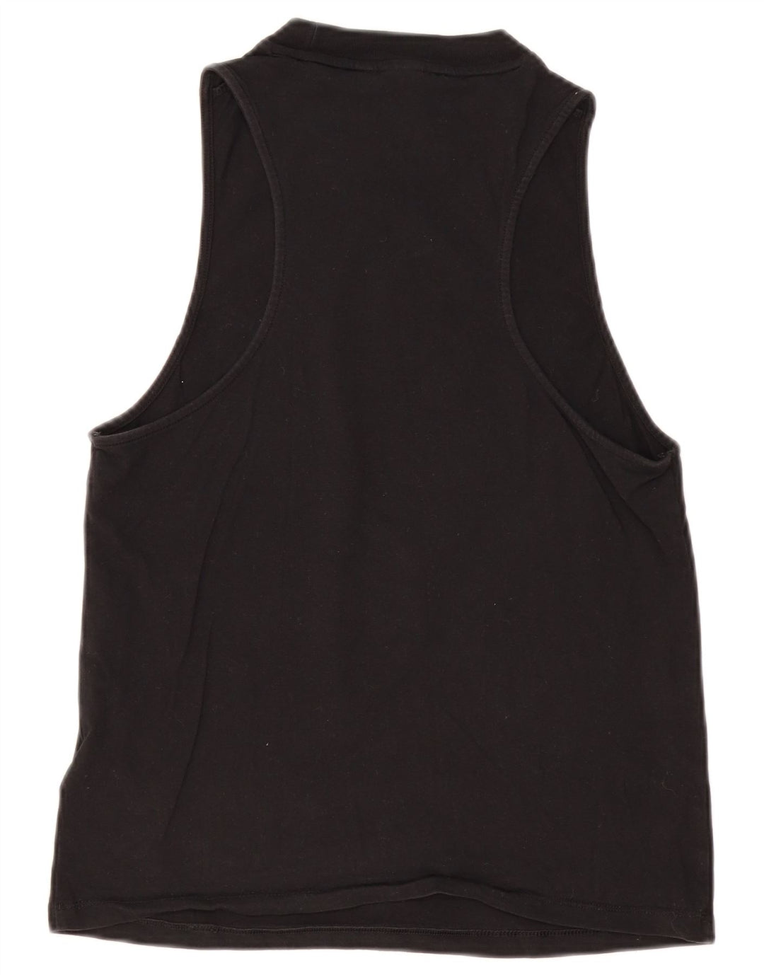 Adidas Womens Graphic Vest Top UK 8 Pequeno Algodão Preto