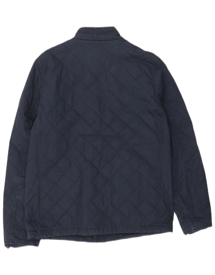 Jaqueta acolchoada masculina Jack Wills Reino Unido 38 algodão azul marinho médio