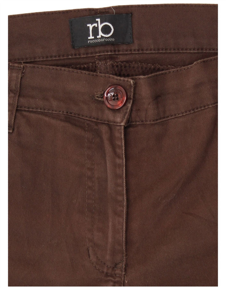 ROCCOBAROCCO Womens Straight Casual Trousers W30 L27 Brown