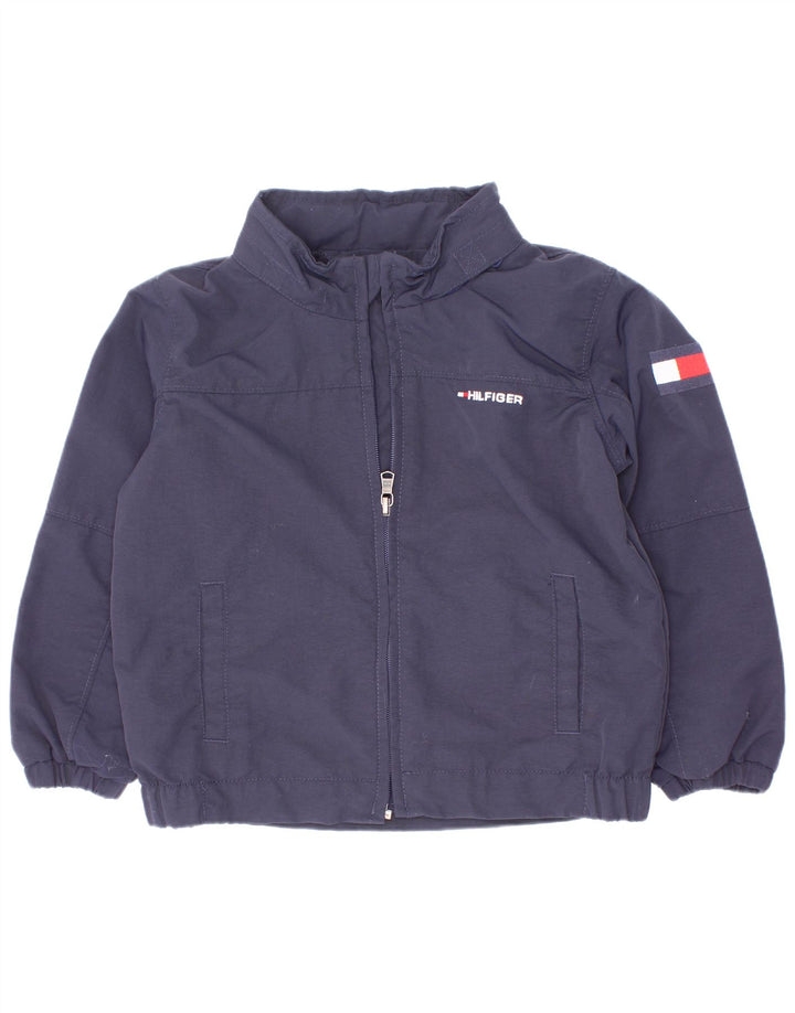 Tommy Hilfiger Boys Graphic Bomber Jacket 3-4 anos azul marinho poliéster
