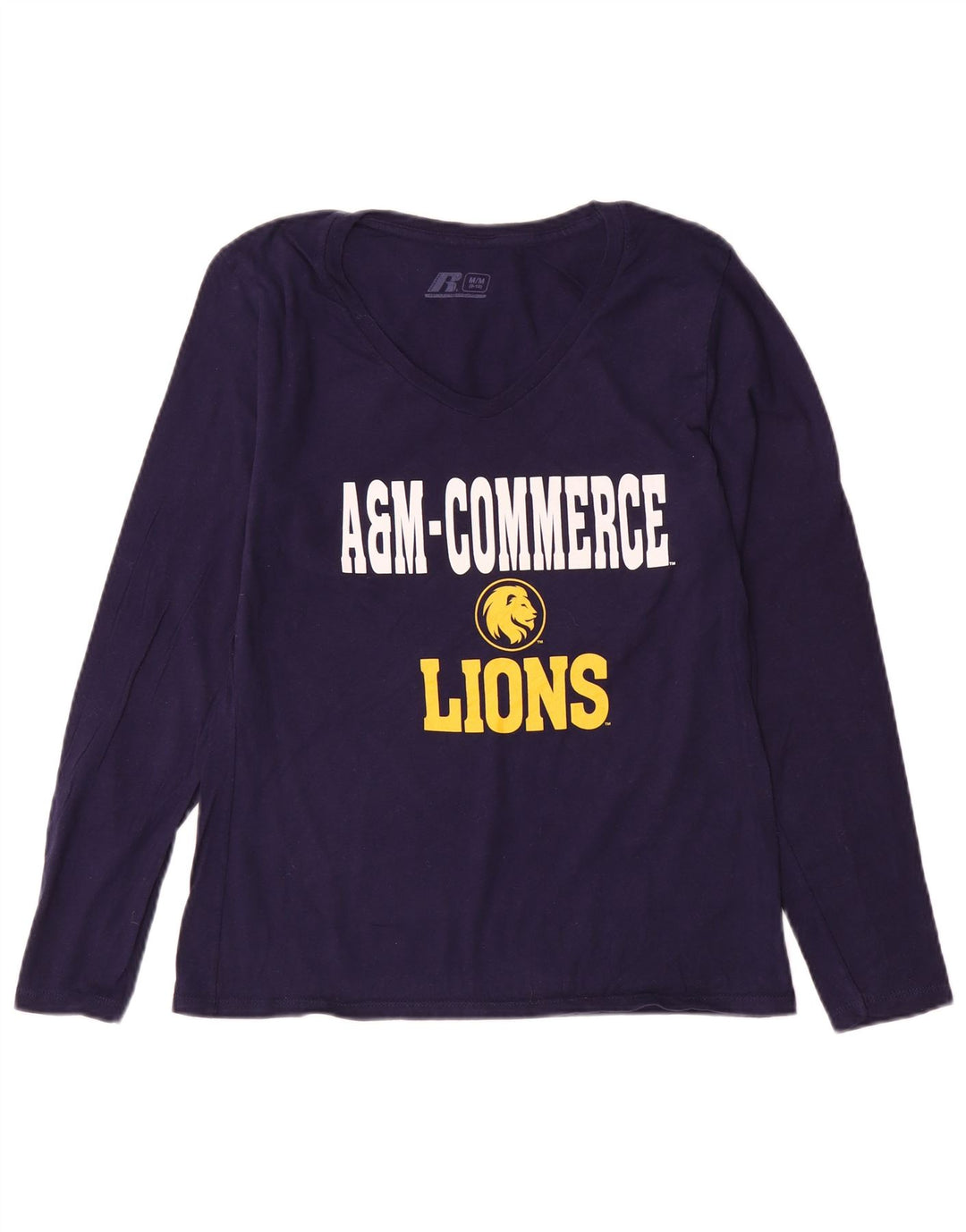 Russell Athletic Boys Camiseta gráfica manga comprida 8-9 anos médio azul marinho