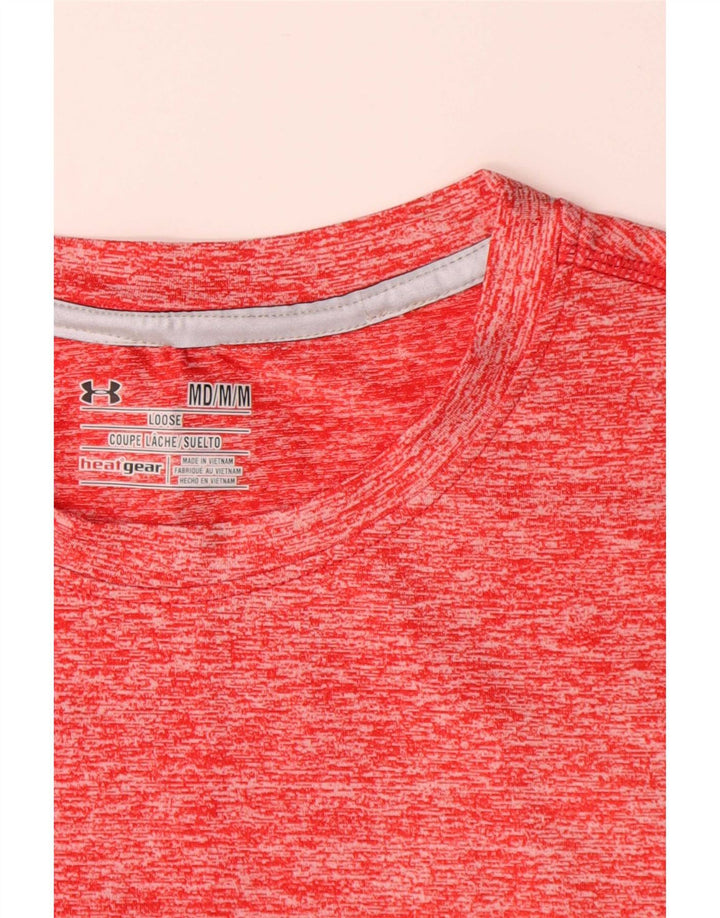 Camiseta masculina Under Armour Top médio vermelho manchado