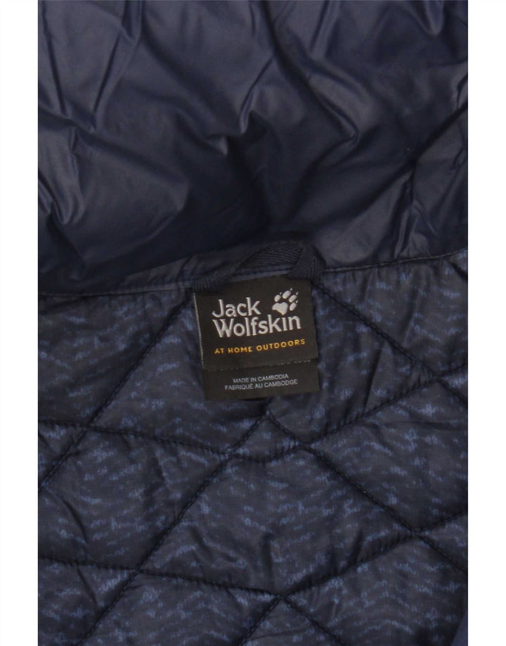 Jaqueta acolchoada feminina Jack Wolfskin Reino Unido 8/10 pequena azul marinho nylon