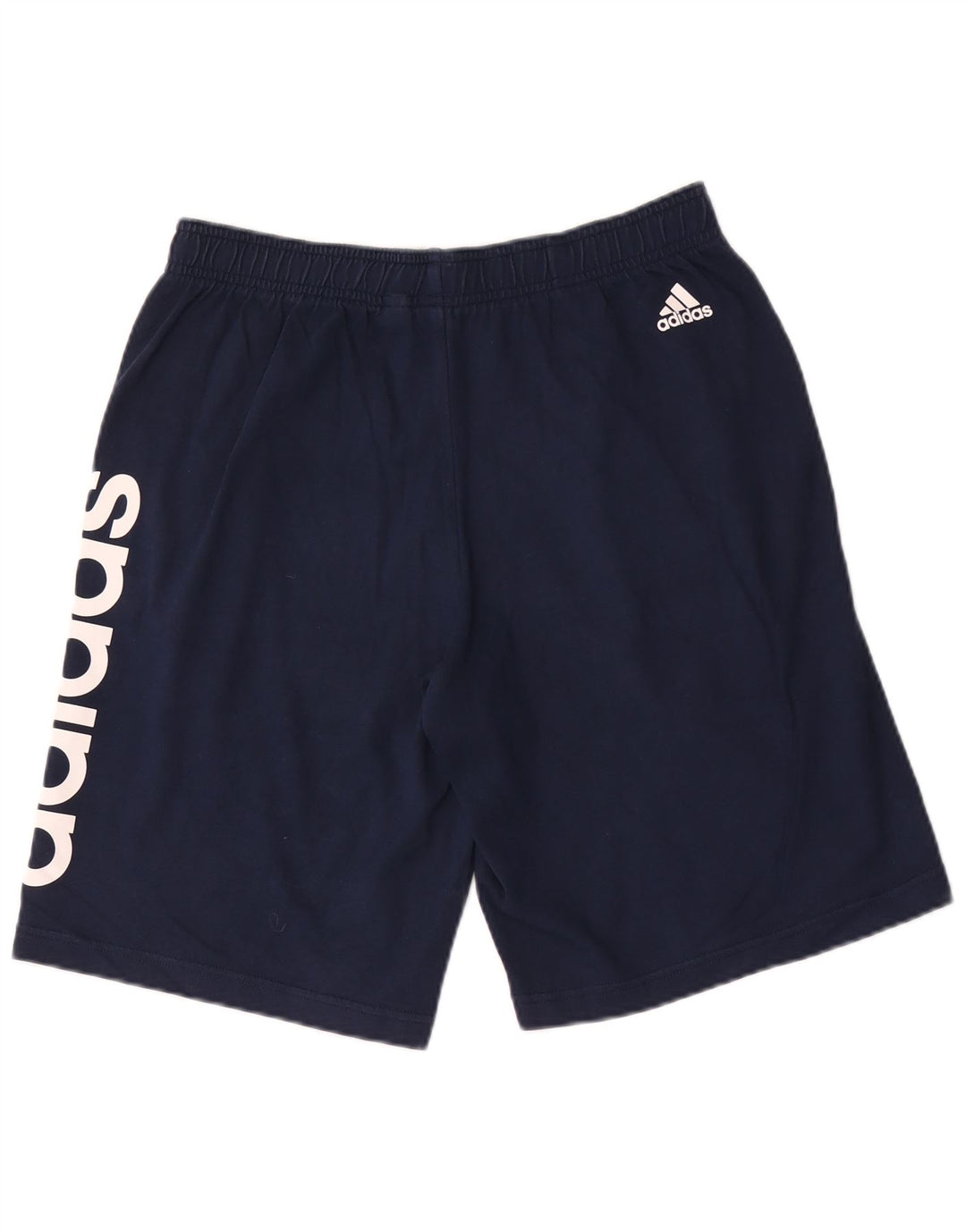 Shorts esportivos gráficos masculinos Adidas médio algodão azul marinho