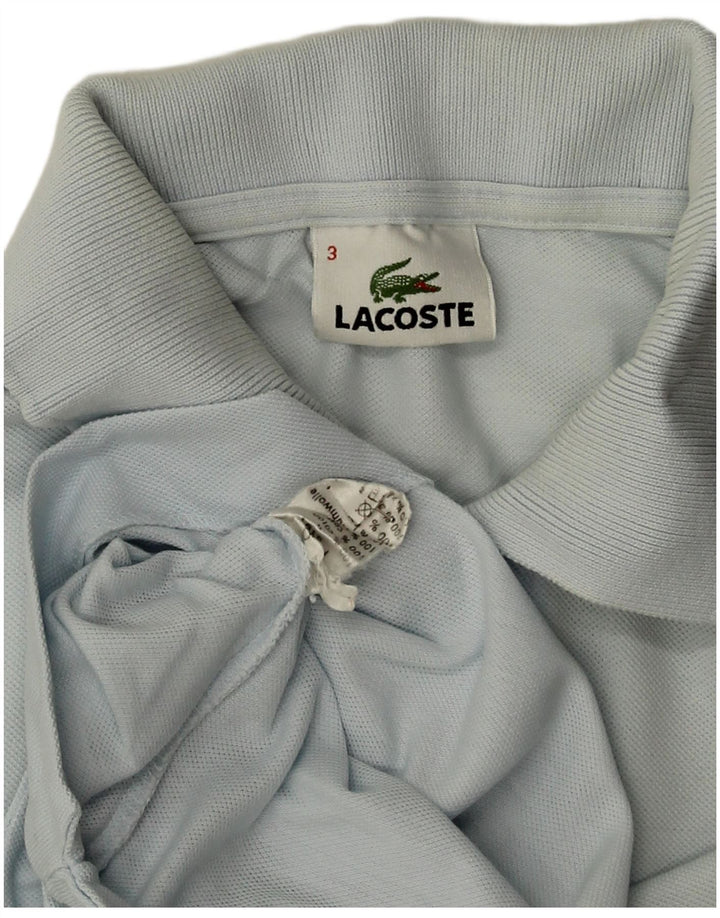 Camisa polo masculina LACOSTE tamanho 3 pequeno algodão azul