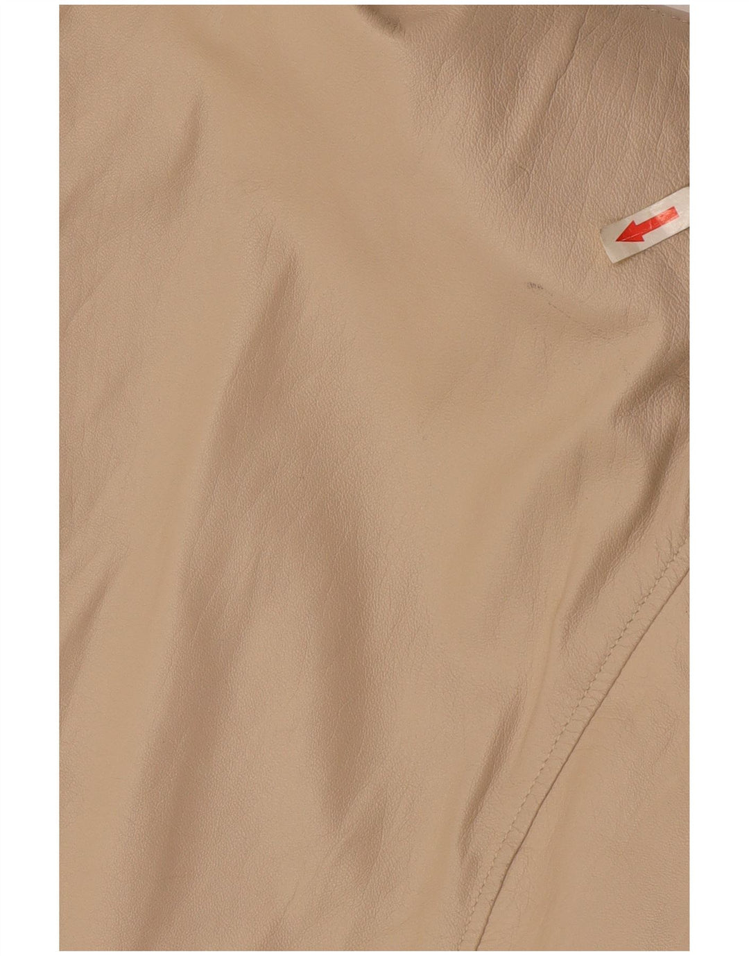 Jaqueta de couro feminina vintage UK 18 XL couro bege