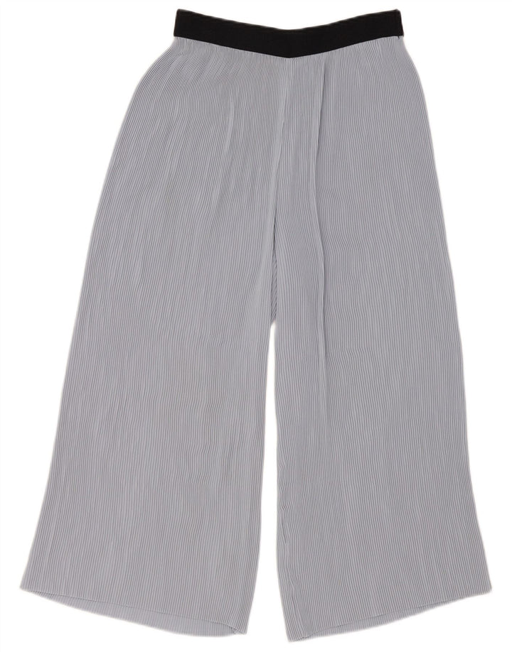 Zara Calça Cullotes Capri Feminina Pequena W26 L22 Azul Poliéster