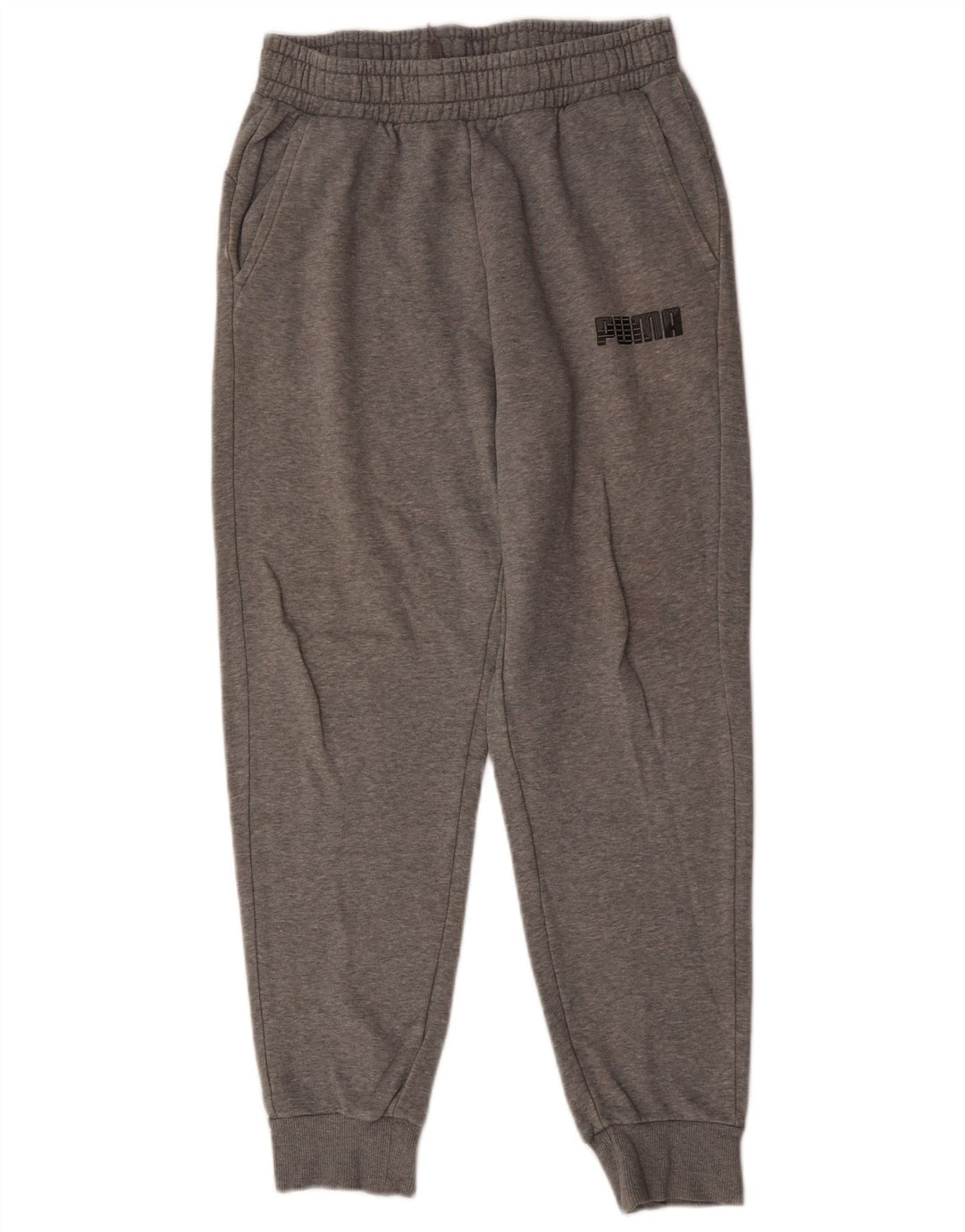 Calça de treino masculina Puma Joggers cinza médio algodão