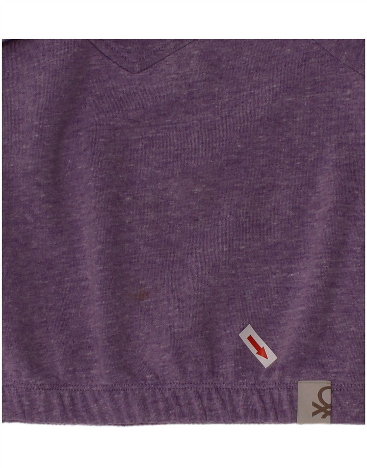 Sweatshirt Benetton Menina 2-3 Anos Poliéster Salpicado Roxo