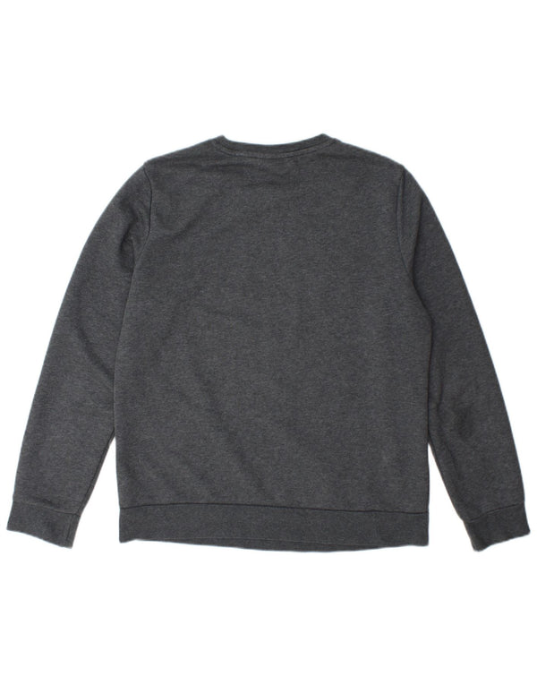 Adidas Womens Graphic Sweatshirt Jumper UK 12/14 Médio Cinza Algodão