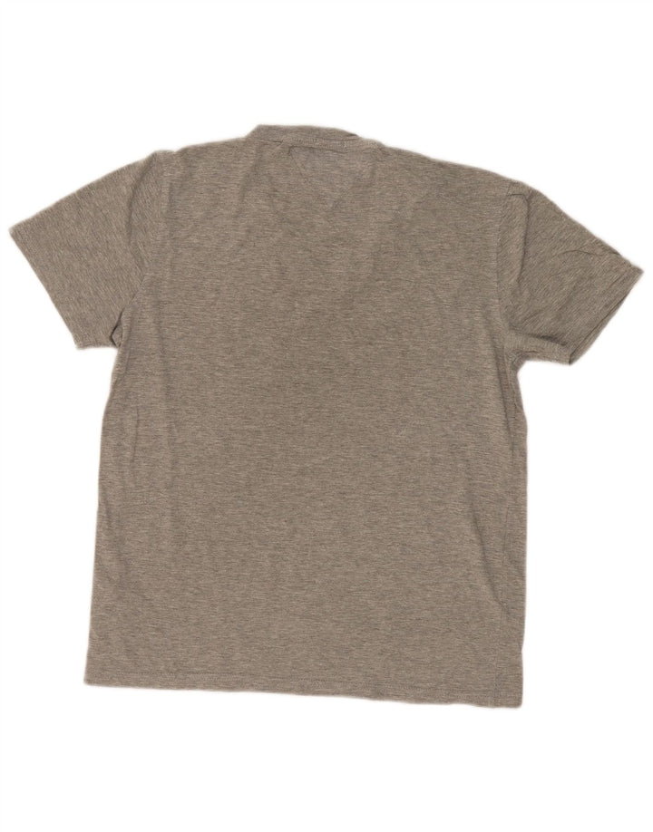 Camiseta masculina TOMMY HILFIGER grande algodão cinza