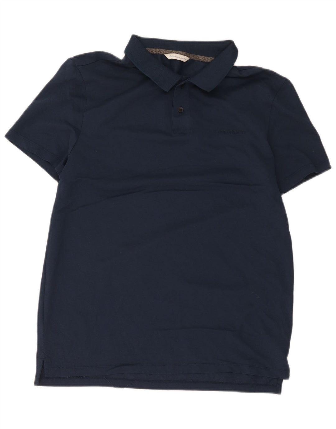 Camisa polo masculina Calvin Klein Jeans média azul marinho algodão