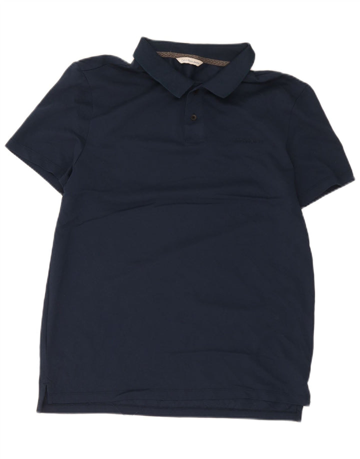 Camisa polo masculina Calvin Klein Jeans média azul marinho algodão