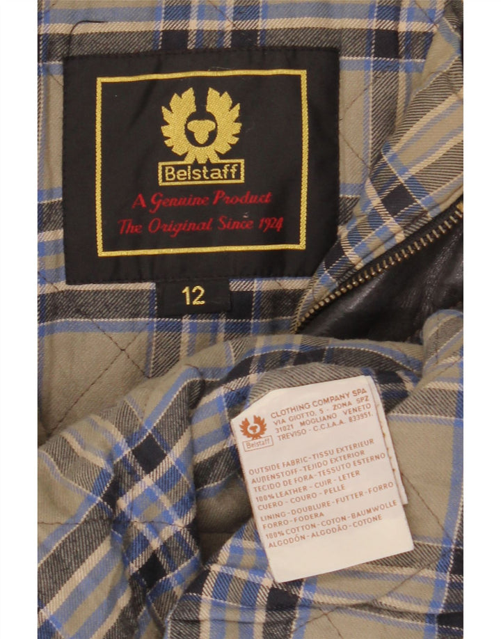 Casaco de couro Belstaff para meninos 11-12 anos couro preto