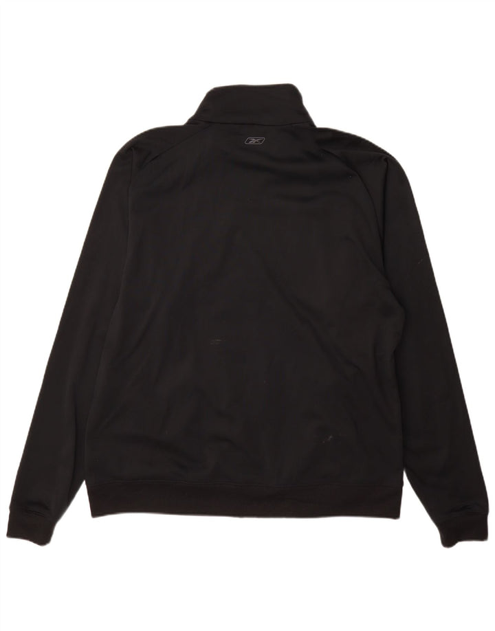 REEBOK Mens Treino Top Jaqueta Grande Poliéster Colourblock Preto