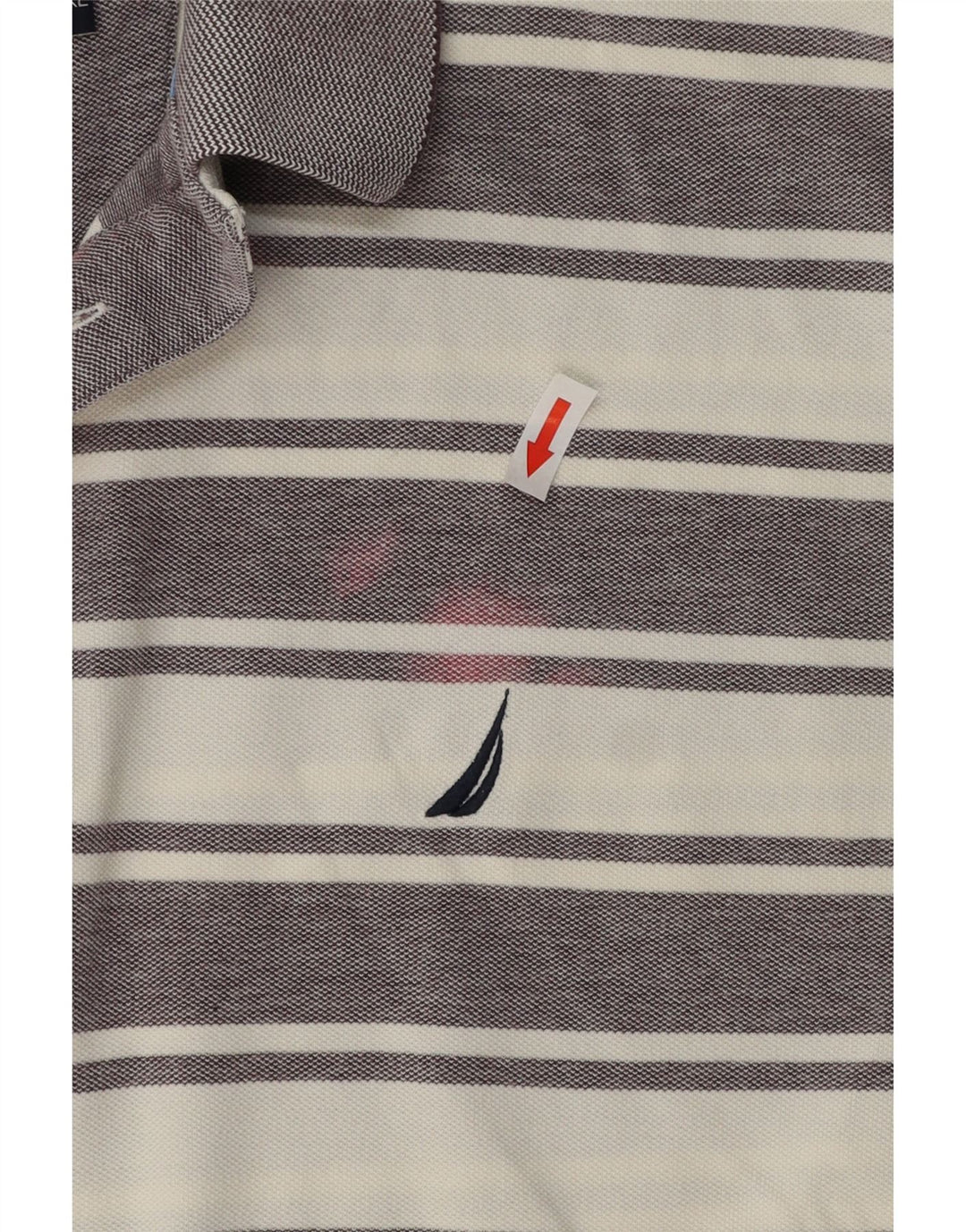 Camisa polo masculina NAUTICA 2XL algodão listrado cinza