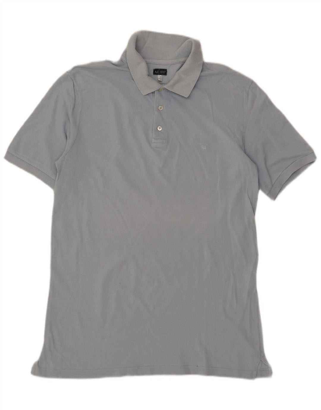 Camisa polo masculina Armani grande algodão azul