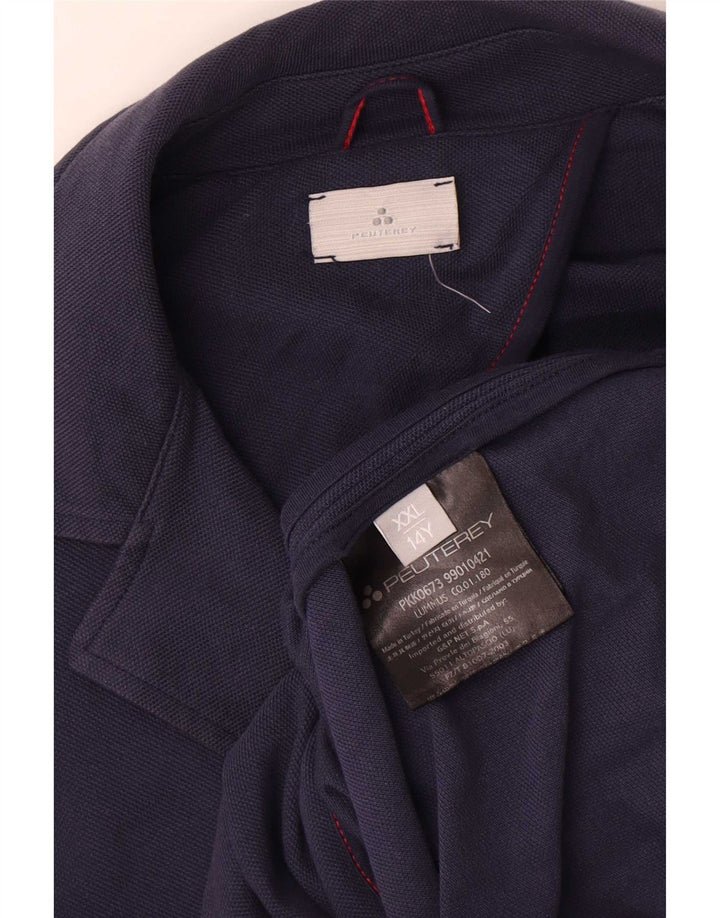PEUTEREY Jaqueta blazer masculina com 2 botões 13-14 anos 2XL algodão azul marinho