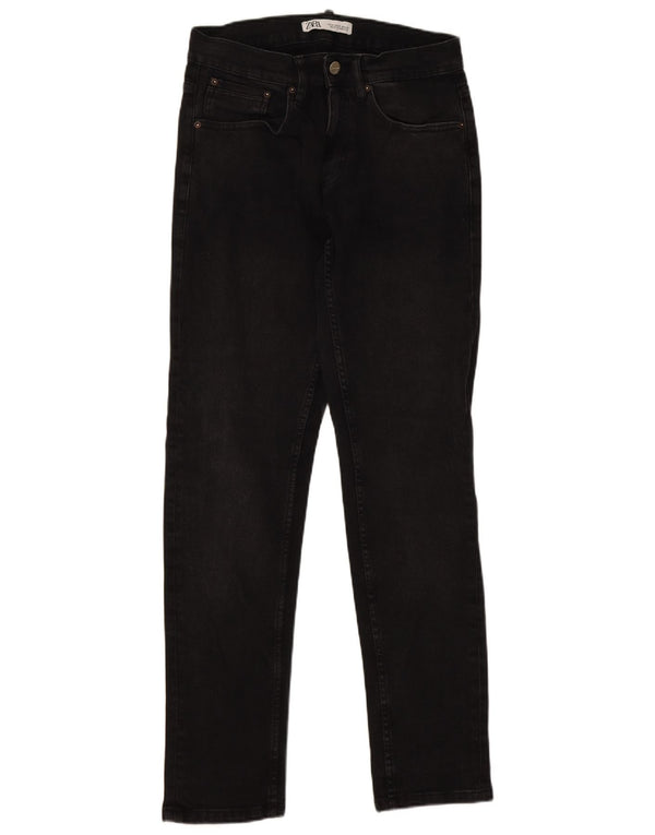 Zara Mens Slim Jeans EU 38 Pequeno W30 L31 Preto