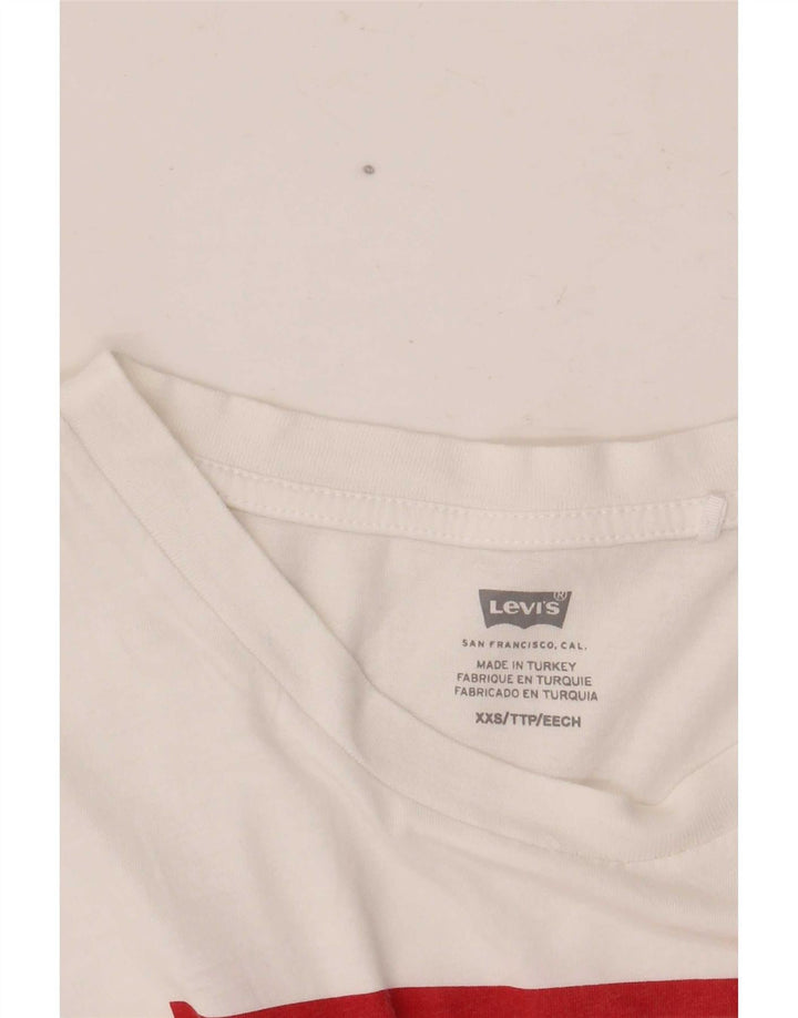 Camiseta feminina gráfica Levi's Top UK 2 2XS branco
