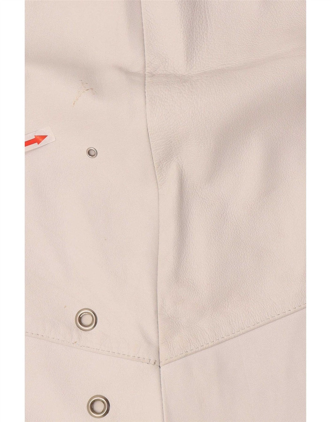 Saia de couro feminina vintage W36 XL branca