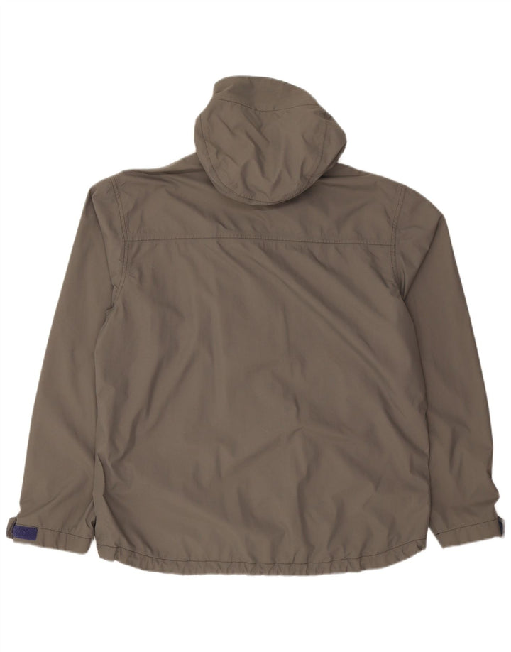 Jaqueta de chuva com capuz masculina Fat Face UK 40 Nylon cinza grande