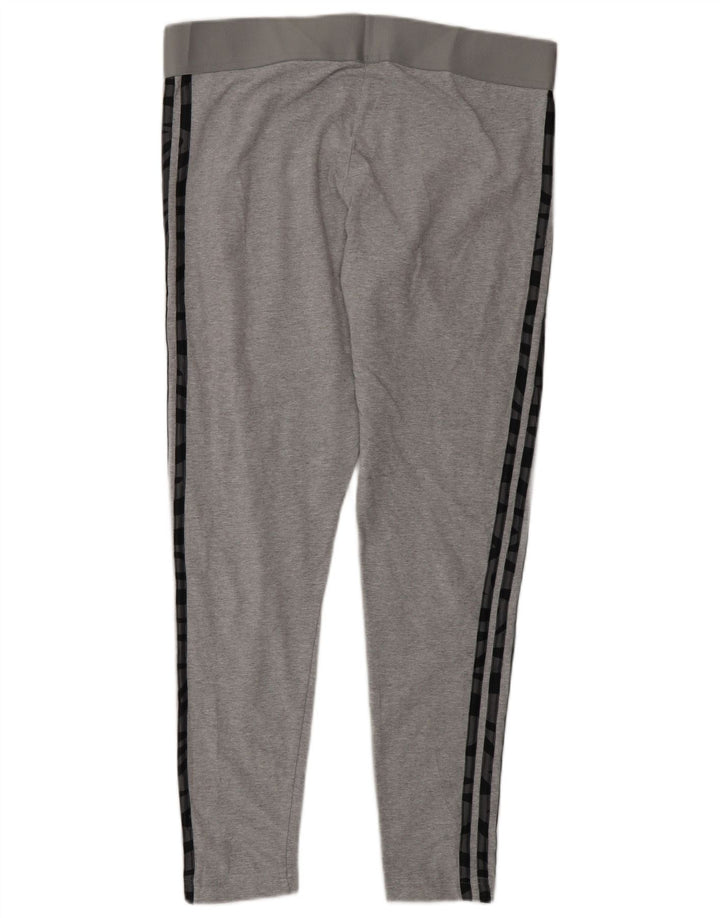 Leggings ADIDAS Mulher UK 16/18 Grande Cinza